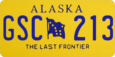 AK license plate GSC213