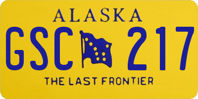 AK license plate GSC217