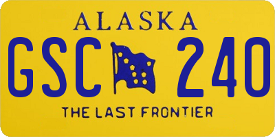 AK license plate GSC240