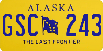 AK license plate GSC243