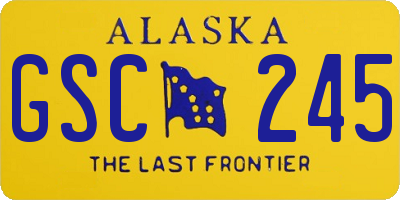 AK license plate GSC245