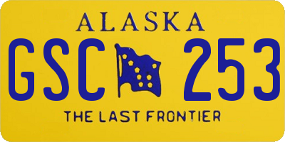 AK license plate GSC253