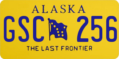 AK license plate GSC256