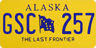 AK license plate GSC257