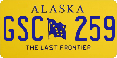 AK license plate GSC259