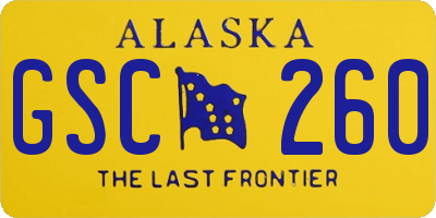 AK license plate GSC260