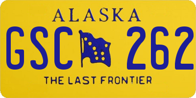 AK license plate GSC262