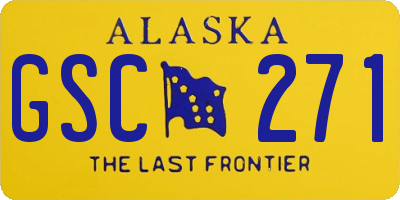 AK license plate GSC271