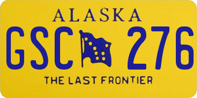 AK license plate GSC276