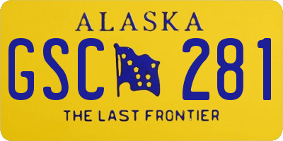 AK license plate GSC281