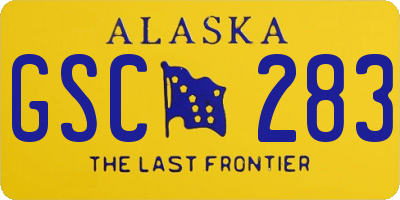 AK license plate GSC283