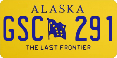 AK license plate GSC291