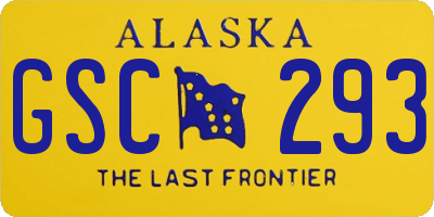 AK license plate GSC293