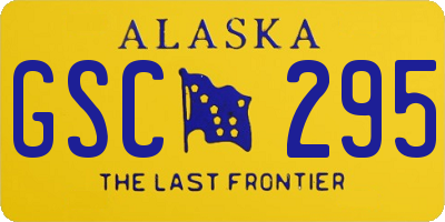 AK license plate GSC295