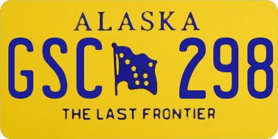AK license plate GSC298