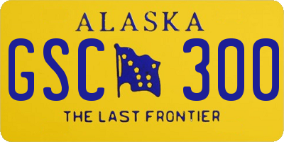 AK license plate GSC300