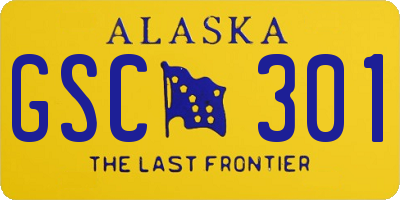 AK license plate GSC301