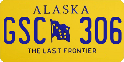 AK license plate GSC306