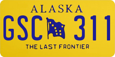 AK license plate GSC311
