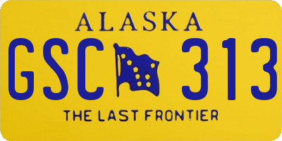 AK license plate GSC313