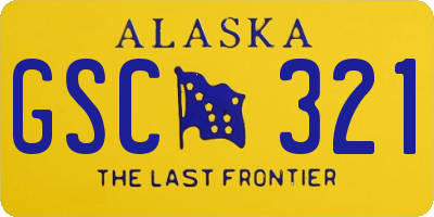 AK license plate GSC321