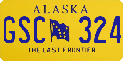 AK license plate GSC324