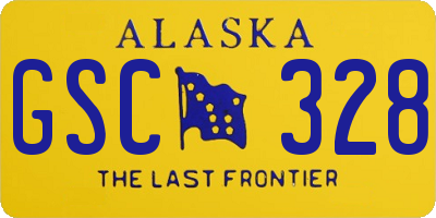 AK license plate GSC328