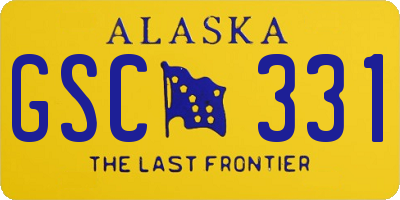 AK license plate GSC331