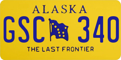 AK license plate GSC340