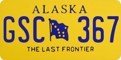 AK license plate GSC367