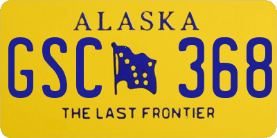 AK license plate GSC368