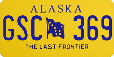 AK license plate GSC369