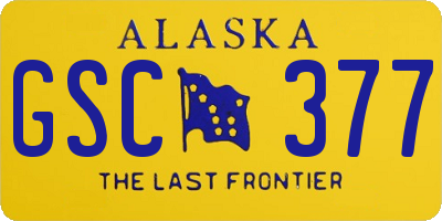 AK license plate GSC377