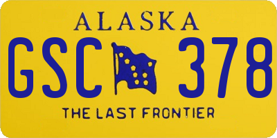 AK license plate GSC378