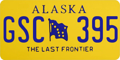 AK license plate GSC395