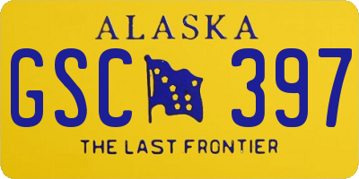 AK license plate GSC397