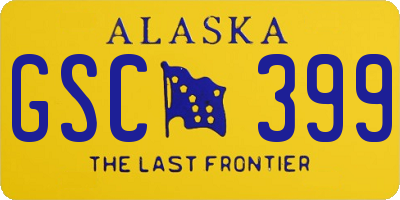 AK license plate GSC399