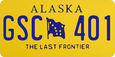 AK license plate GSC401