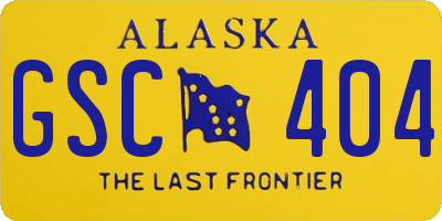 AK license plate GSC404