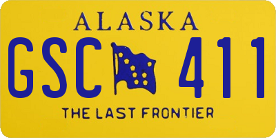 AK license plate GSC411