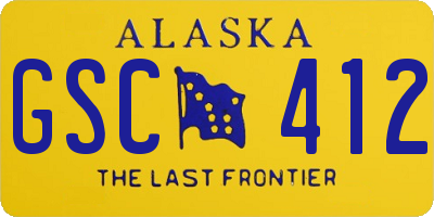 AK license plate GSC412