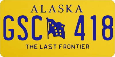 AK license plate GSC418