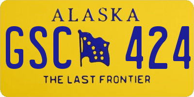 AK license plate GSC424