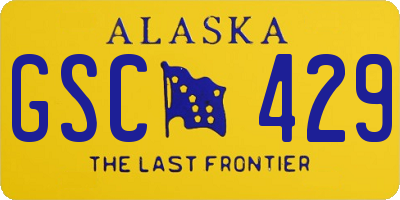 AK license plate GSC429