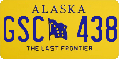 AK license plate GSC438
