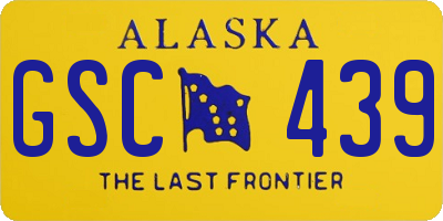 AK license plate GSC439