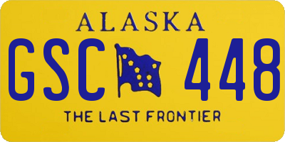 AK license plate GSC448