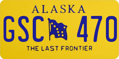 AK license plate GSC470