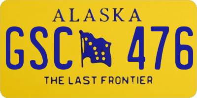 AK license plate GSC476
