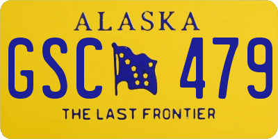 AK license plate GSC479